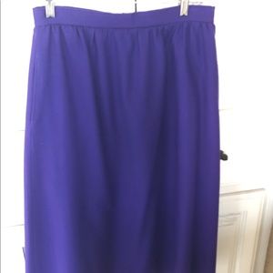 Vintage Purple Worsted Wool Skirt
